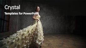  Presentation with studio - PPT theme enhanced with cinderella - young beautiful girl background and a dark gray colored foreground
