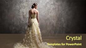  Presentation with studio - Cool new PPT theme with cinderella - young beautiful girl backdrop and a tawny brown colored foreground