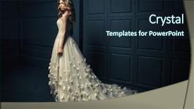  Presentation with beautiful young girl red - Presentation featuring cinderella - young beautiful girl background and a wine colored foreground