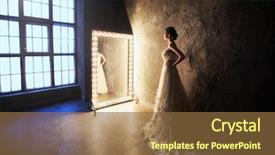  Presentation with studio - Slide deck consisting of cinderella - young beautiful girl background and a tawny brown colored foreground