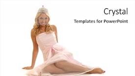  Presentation with princess - Audience pleasing theme consisting of cinderella - young beautiful princess isolated backdrop and a white colored foreground