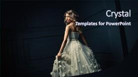  Presentation with studio - Slide set featuring cinderella - young girl in studio background and a wine colored foreground