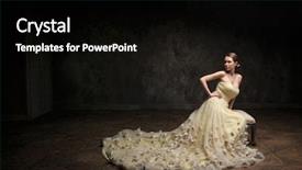  Presentation with studio - Slide deck having cinderella - young girl in the studio background and a black colored foreground