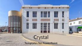  Presentation with theater - Audience pleasing presentation design consisting of cine-teatro cinema and theater backdrop and a  colored foreground