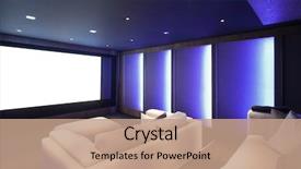  Presentation with theater - Theme enhanced with cinema - home theater luxury interior comfortable background and a coral colored foreground
