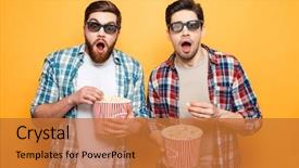  Presentation with two men on a judo - Amazing presentation having cinema - portrait of a two astonished backdrop and a red colored foreground