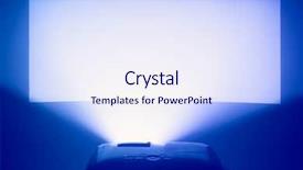  Presentation with projector - Audience pleasing slides consisting of cinema - projector in action with illuminated backdrop and a sky blue colored foreground