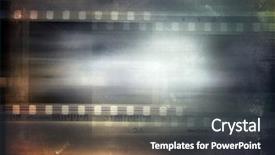  Presentation with film strips - Cool new presentation theme with cinema advertising - film strips background copy space backdrop and a dark gray colored foreground