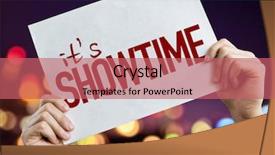  Presentation with cinema - Slides enhanced with cinema advertising - its showtime placard with night background and a coral colored foreground