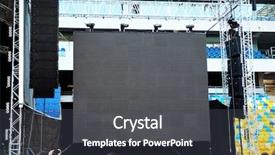  Presentation with stadium - Theme enhanced with cinema advertising - stadium screen close up background and a dark gray colored foreground