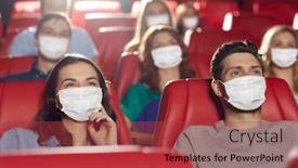  Presentation with movie theater - PPT layouts enhanced with cinema-entertainment-and-pandemic-concept background and a red colored foreground