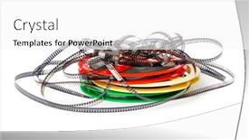  Presentation with film reel - Presentation with cinema-film-reel-isolated background and a white colored foreground
