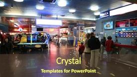  Presentation with cinema - PPT theme consisting of cinema interior background and a tawny brown colored foreground