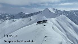  Presentation with backcountry - Slide deck enhanced with cinematic-aerial-epic-scene background and a light blue colored foreground