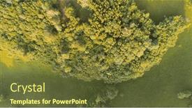  Presentation with cinematic - Slide set featuring cinematic-aerial-shot background and a tawny brown colored foreground