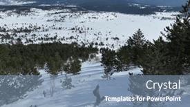  Presentation with cinematic - PPT theme featuring cinematic-downhill-freeride-skiing background and a  colored foreground