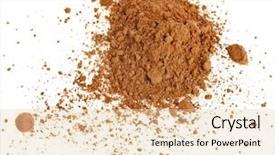  Presentation with cocoa - Audience pleasing slides consisting of cinnamon - cocoa powder isolated on white backdrop and a lemonade colored foreground