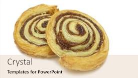  Presentation with danish - Cool new presentation theme with cinnamon-danish-isolated-on-white backdrop and a yellow colored foreground