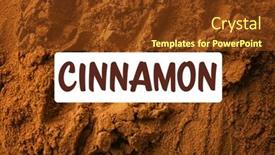  Presentation with cinnamon - PPT theme featuring cinnamon powder as background background and a tawny brown colored foreground