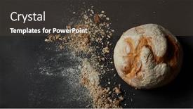  Presentation with cinnamon roll - Presentation design enhanced with cinnamon roll bun background and a tawny brown colored foreground