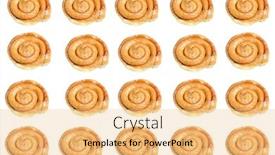  Presentation with cinnamon roll - PPT theme having cinnamon-roll-fresh-baked-cinnamon background and a lemonade colored foreground