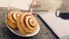  Presentation with coffee cup - Presentation theme having cinnamon-rolls-cup-of-coffee background and a lemonade colored foreground