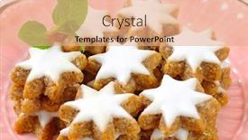  Presentation with cinnamon - Slide deck featuring cinnamon-star-cookies-glazed background and a coral colored foreground