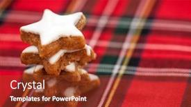  Presentation with cinnamon - Presentation design having cinnamon stars stack on checkered background background and a tawny brown colored foreground