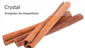  Presentation with cinnamon - Presentation featuring cinnamon stick spice isolated background and a white colored foreground