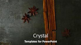  Presentation with cinnamon - Slides featuring cinnamon-sticks-and-anise-star background and a dark gray colored foreground