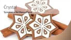  Presentation with cookies christmas - Theme enhanced with cinnamon-sticks-and-ginger-bread background and a white colored foreground