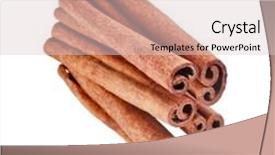 Presentation with cinnamon - Presentation enhanced with cinnamon sticks isolated on white background background and a lemonade colored foreground