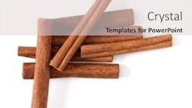  Presentation with cinnamon - Audience pleasing presentation design consisting of cinnamon sticks isolated over white background closeup canella spice aromatic condiment background flat lay top view backdrop and a lemonade colored foreground