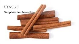  Presentation with cinnamon - Cool new presentation theme with cinnamon-sticks-isolated-over-white backdrop and a white colored foreground