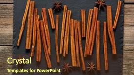  Presentation with slate - Slide set consisting of cinnamon sticks on slate background background and a  colored foreground
