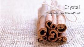  Presentation with cinnamon quills microbial contaminations - Audience pleasing slide set consisting of yellow lichens growing on a natural stone can be used as texture or background backdrop and a gray colored foreground