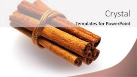  Presentation with cinnamon - Amazing slides having cinnamon-sticks-over-white-background backdrop and a white colored foreground