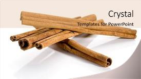  Presentation with cinnamon - Presentation theme having orange - sunset on the adriatic sea background and a coral colored foreground