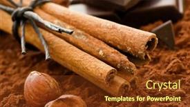  Presentation with cinnamon - Presentation theme enhanced with cinnamon-sticks-with-chocolate background and a tawny brown colored foreground