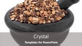  Presentation with herbal medicine - Presentation featuring cinnamon-twig-chinese-herbal-medicine background and a gray colored foreground