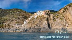  Presentation with coast - Presentation enhanced with cinque-terre-coast-with-manarola background and a ocean colored foreground