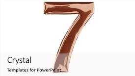  Presentation with white chocolate - Colorful PPT theme enhanced with cipher - chocolate figure seven isolated backdrop and a white colored foreground