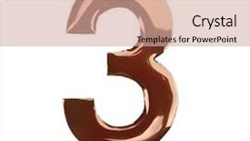  Presentation with white chocolate - PPT layouts enhanced with cipher - chocolate figure three isolated background and a coral colored foreground