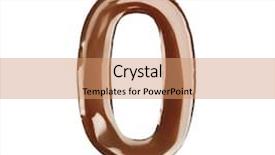  Presentation with white chocolate - Beautiful PPT layouts featuring cipher - chocolate figure zero isolated backdrop and a coral colored foreground