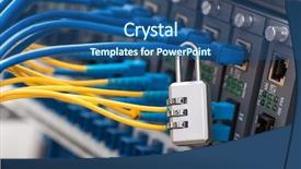  Presentation with data protection - Beautiful PPT layouts featuring cipher - network and data protection concept backdrop and a ocean colored foreground