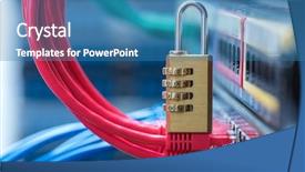  Presentation with data protection - Amazing presentation having cipher - network and data protection concept backdrop and a teal colored foreground