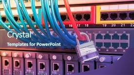  Presentation with data protection - Slide deck having cipher - network and data protection concept background and a ocean colored foreground