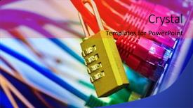  Presentation with data protection - Cool new theme with cipher - network and data protection concept backdrop and a red colored foreground