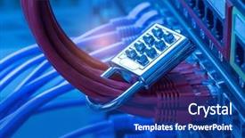  Presentation with data protection - Theme enhanced with cipher - network and data protection concept background and a ocean colored foreground