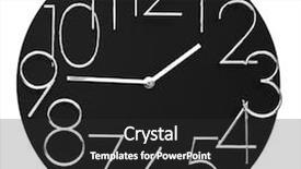  Presentation with clock - Audience pleasing PPT theme consisting of cipher - time concept with watch backdrop and a dark gray colored foreground